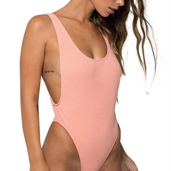 NWT Motel Rocks Goddess Swimsuit Size Peach One Piece Beach Vacay Pool Summer XL - Picture 1 of 11